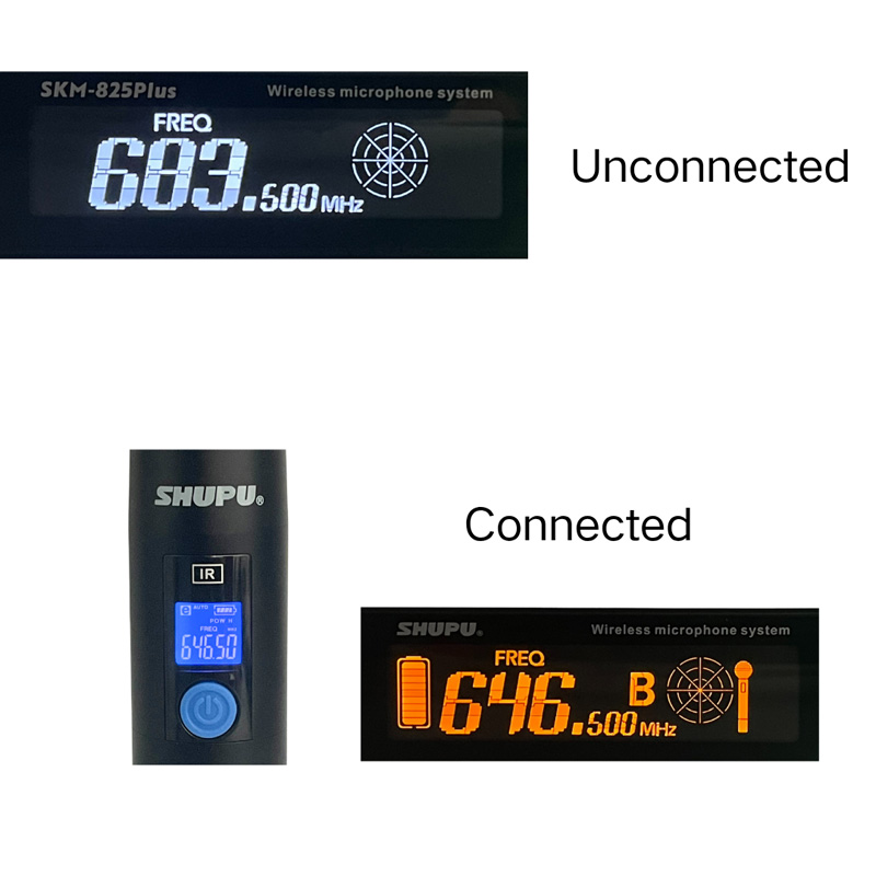 SHUPU SKM-825PLUS Dynamic Headset Microphone Professional UHF Wireless Handheld Mic IR Tech Noise Ca-4